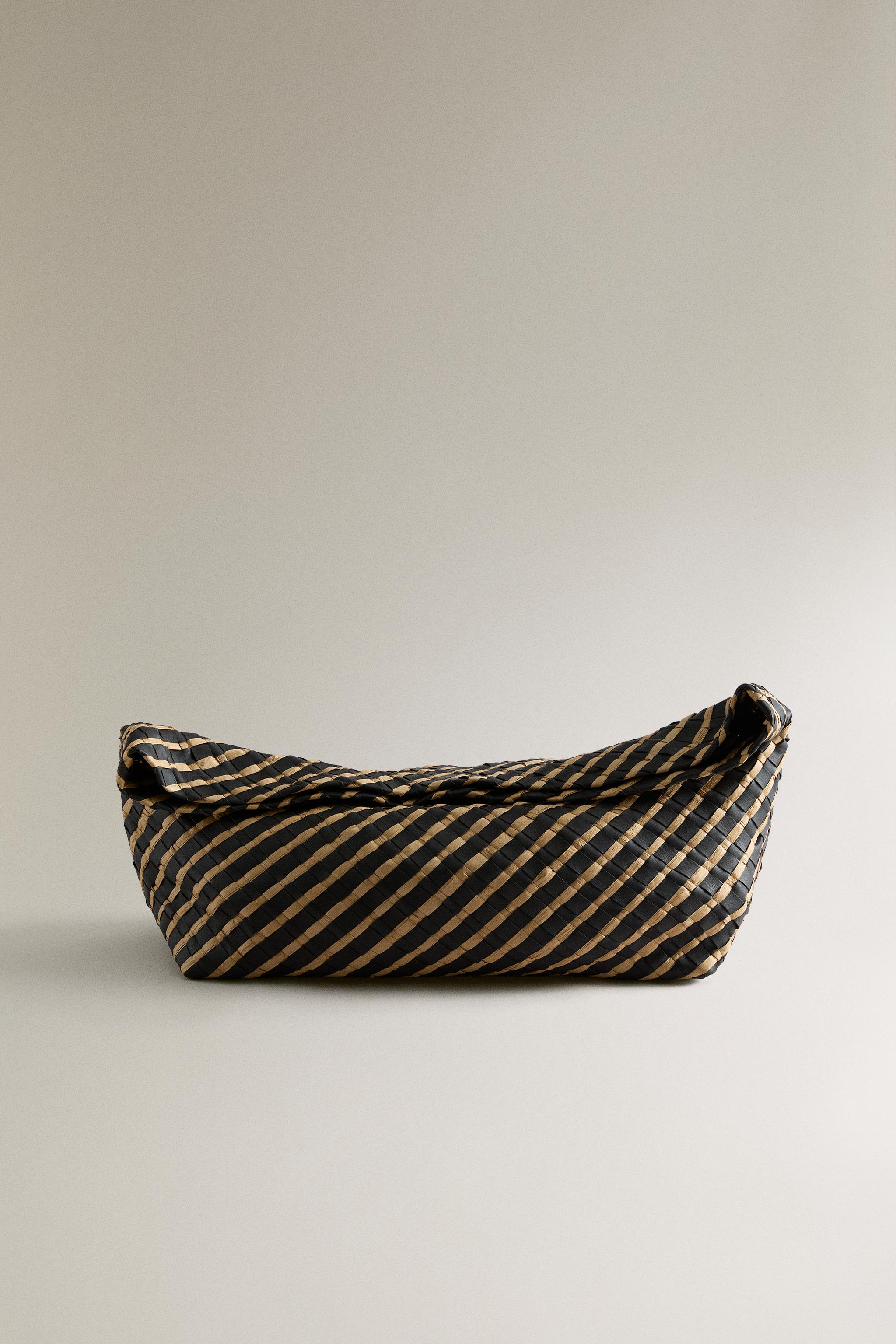 WOVEN LEATHER CLUTCH